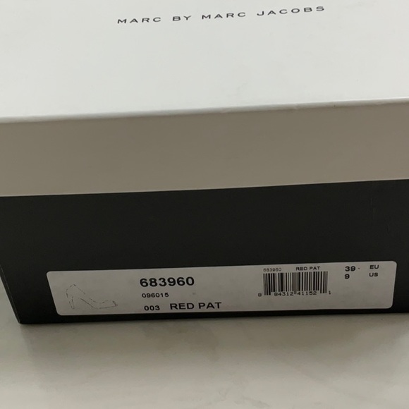 EUC Marc Jacobs Red leather peep toe pumps Italy - Picture 8 of 11